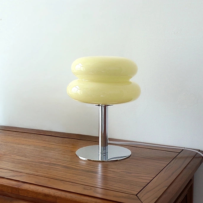 lampe de table verre vintage jaune variante