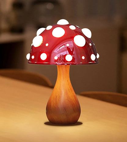 Lampe champignon boisé comptoir cuisine