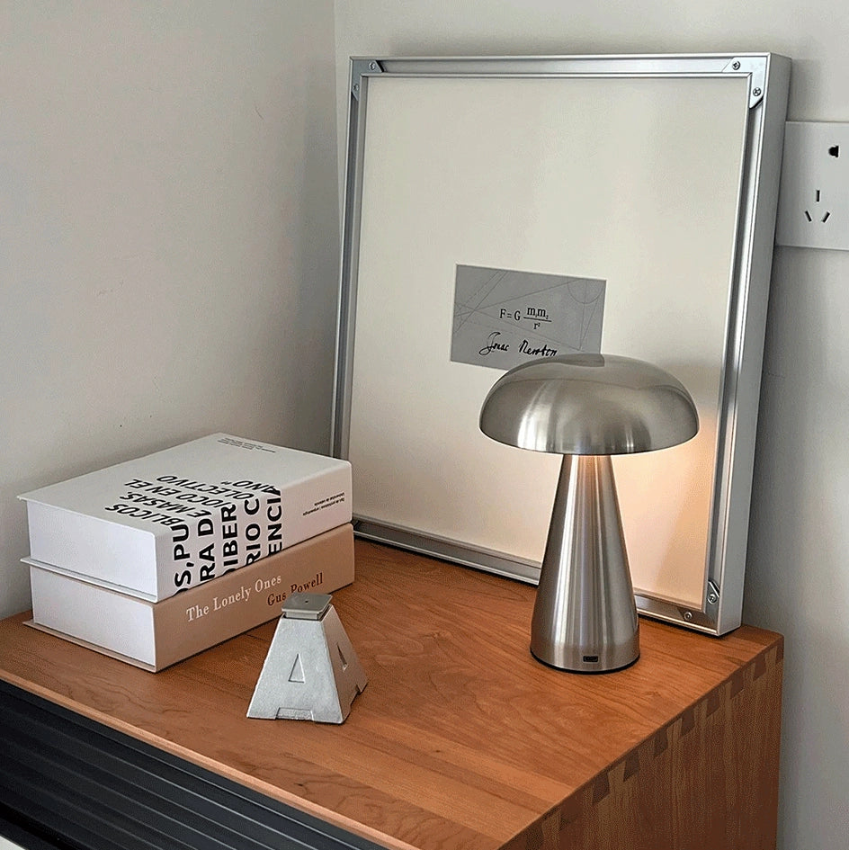 Lampe champignon coin chambre