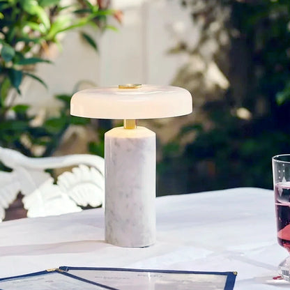 Lampe champignon design marbre resto