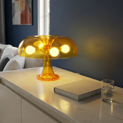 Lampe champignon jaune livre