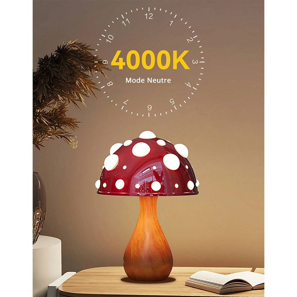 Lampe champignon luminosité mode neutre