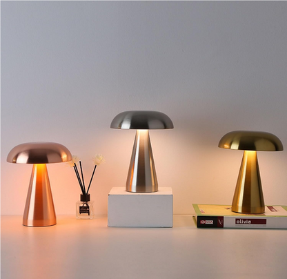 Lampe champignon métal présentation