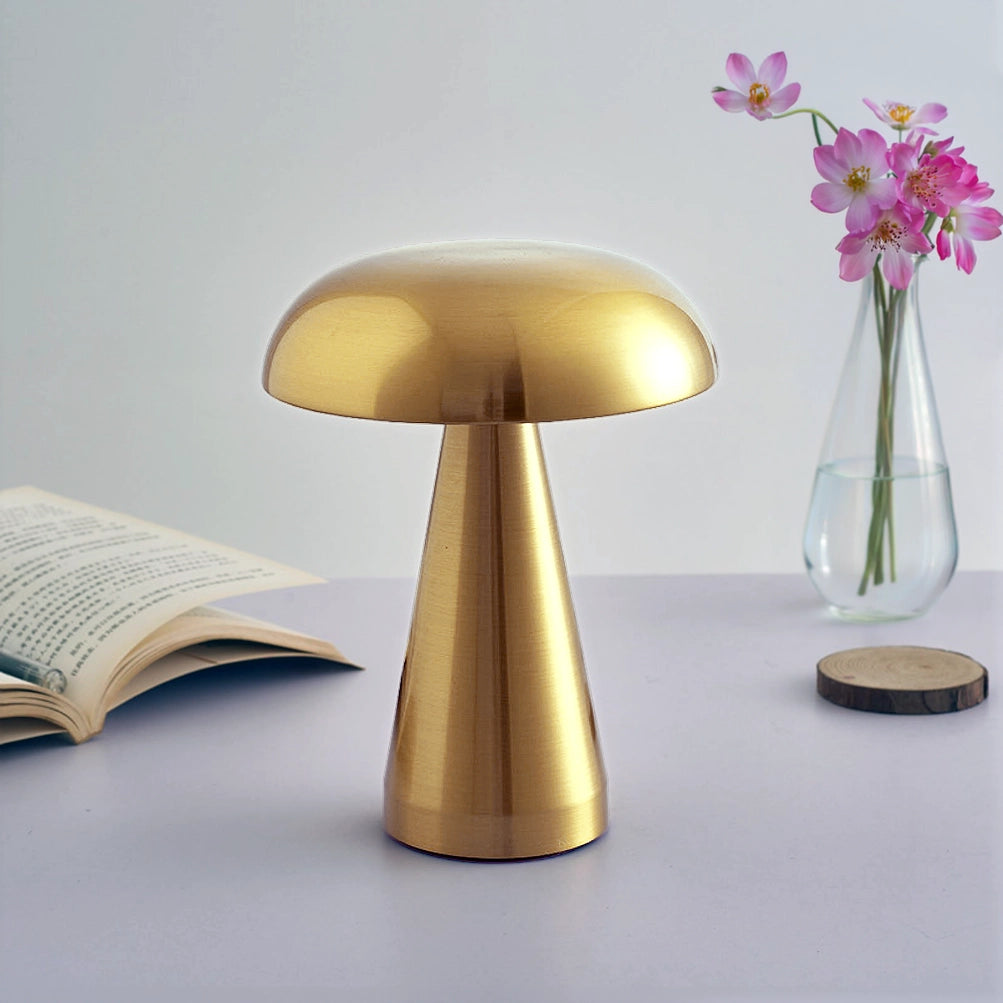 Lampe champignon or vase