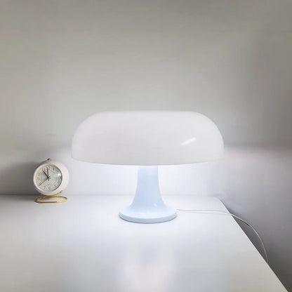 Lampe champignon orange blanc