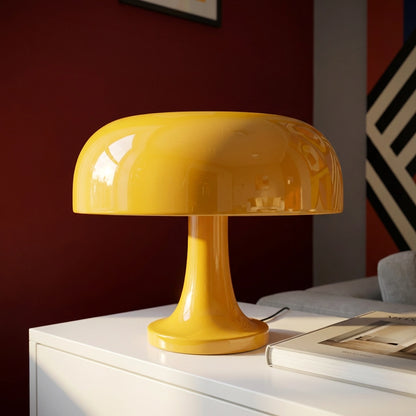 Lampe champignon orange jaune rouge