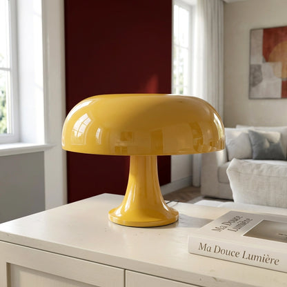 Lampe champignon orange jaune
