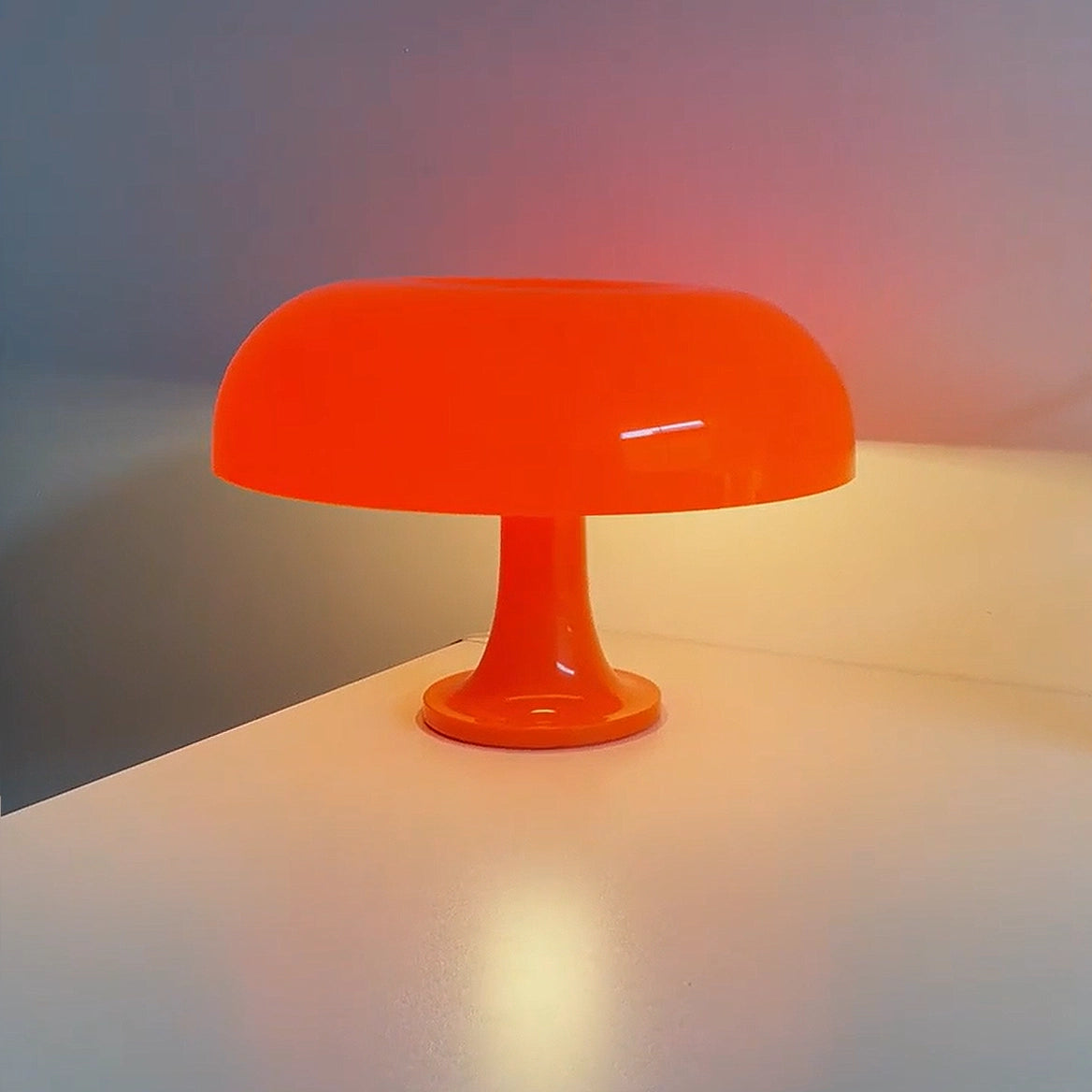 Lampe champignon orange