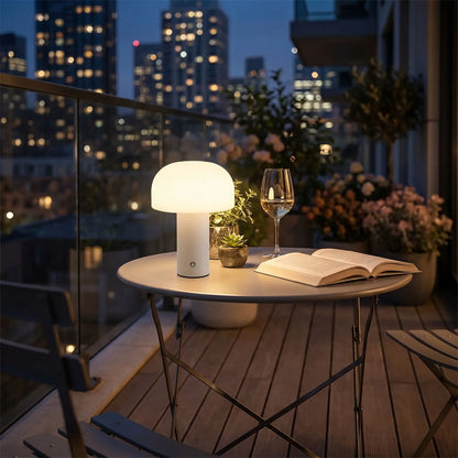 Lampe de chevet champignon blanc balcon