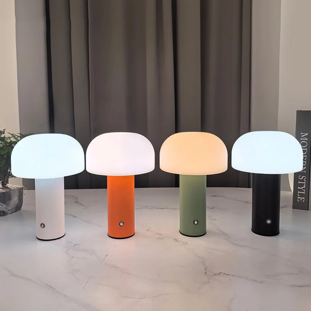 Lampe de chevet champignon quatre couleurs