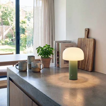 Lampe de chevet champignon verte cuisine