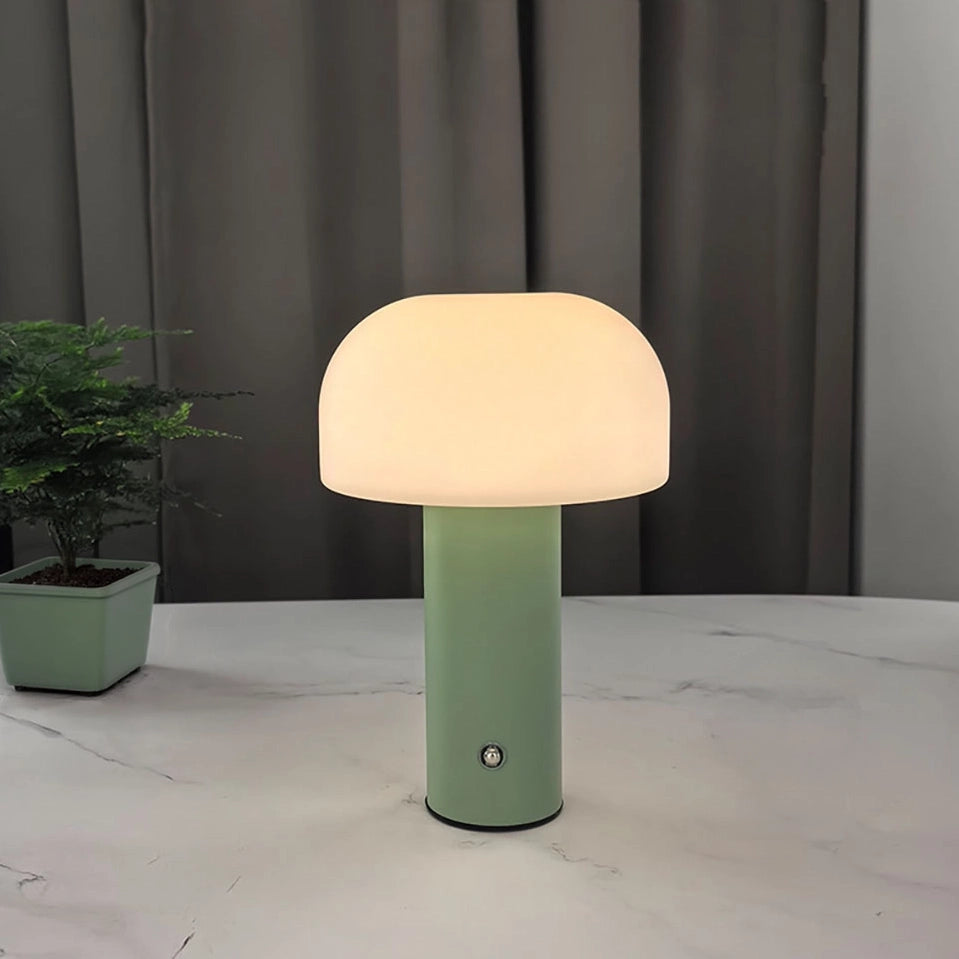 Lampe de chevet champignon verte