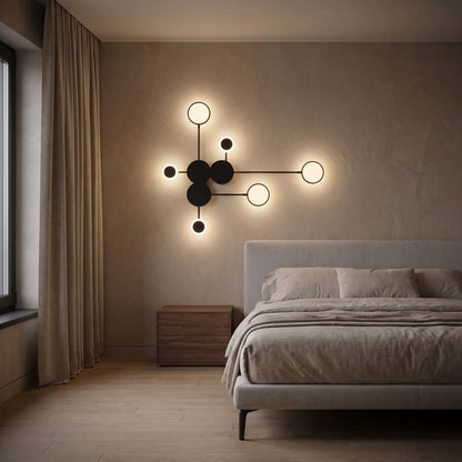 applique murale design noir minimaliste chambre