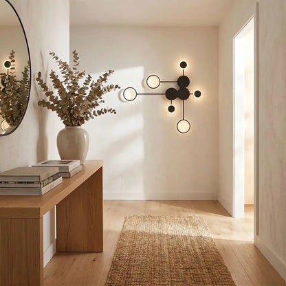 applique murale design noir minimaliste couloir