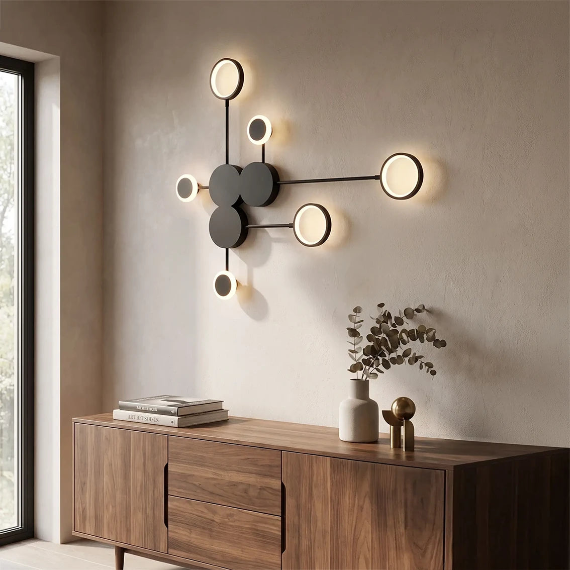 applique murale design noir minimaliste meuble entrée