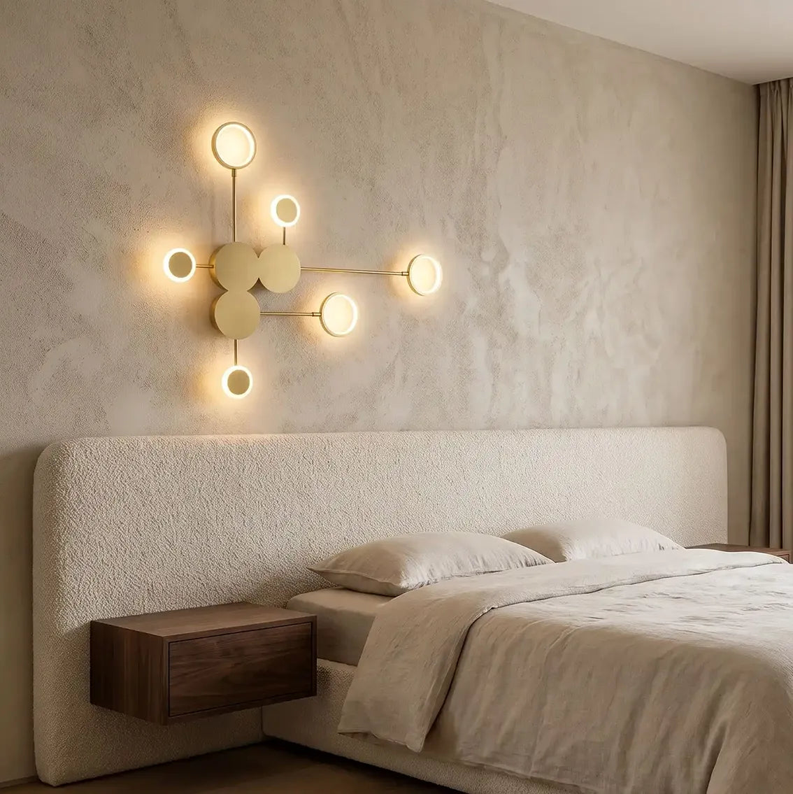 applique murale design or minimaliste chambre