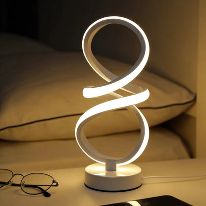 lampe a poser bande led design blanche coussin