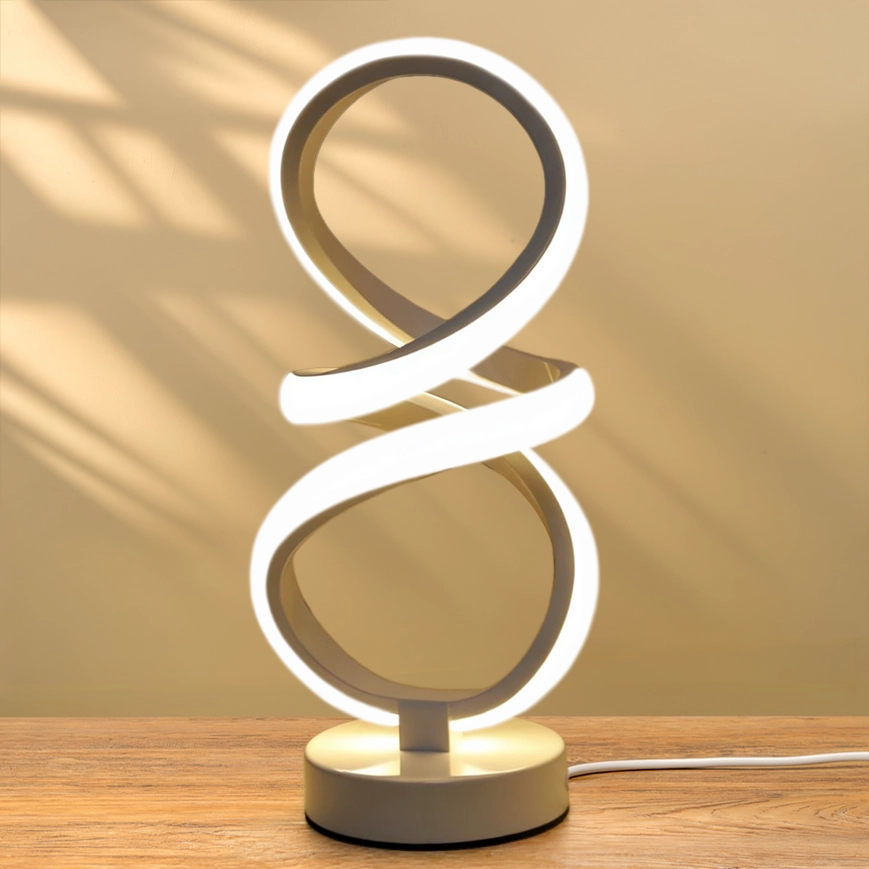 lampe a poser bande led design blanche variante