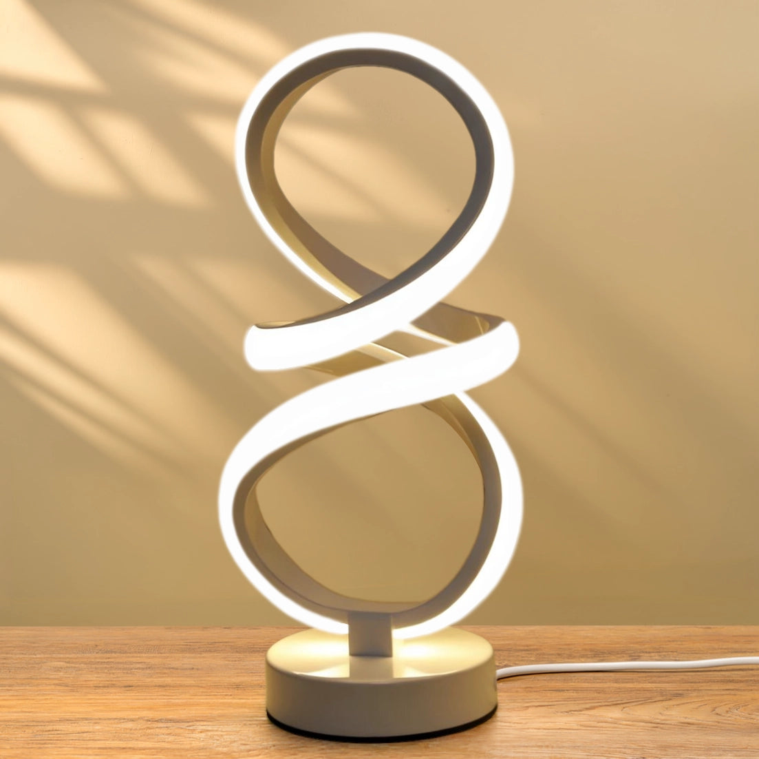 lampe a poser bande led design blanche