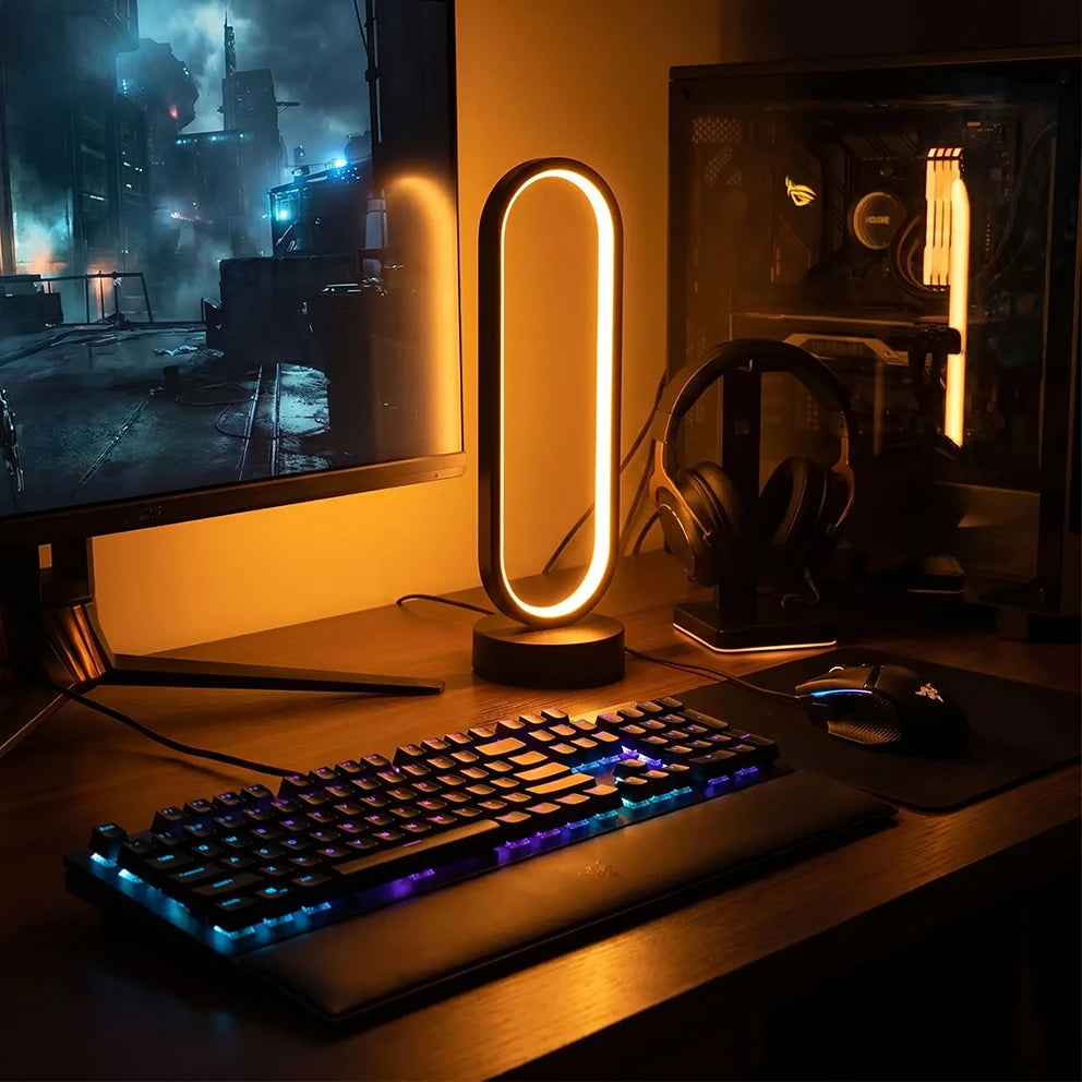 lampe à poser bureau gamer ovale