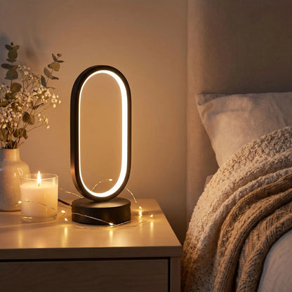 lampe à poser design ovale chambre bougie fleurs