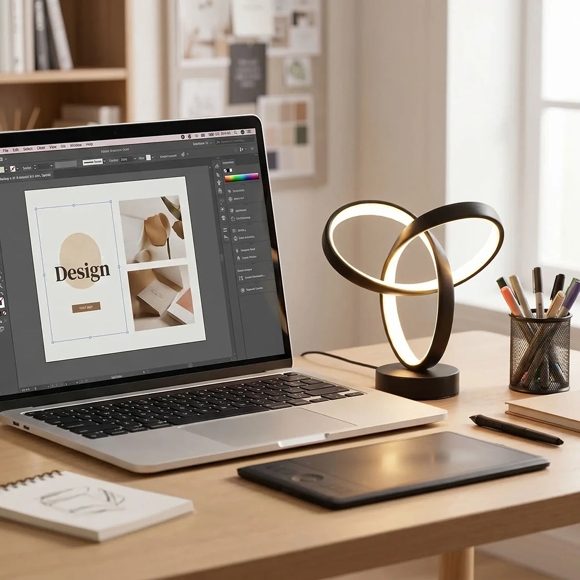 lampe à poser or bureau ordinateur tablette