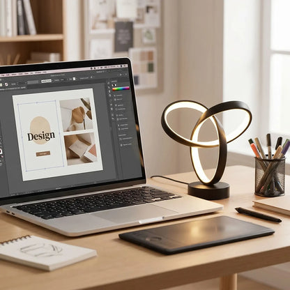 lampe à poser or bureau ordinateur tablette
