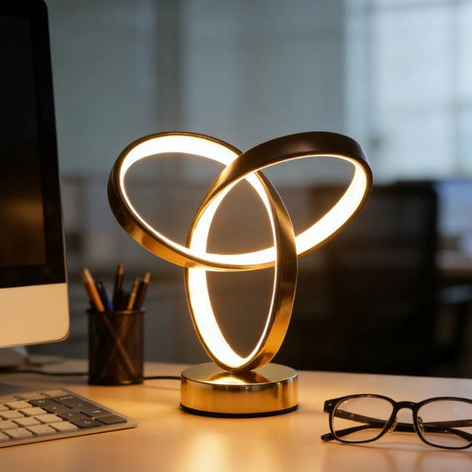 lampe à poser or bureau ordinateur