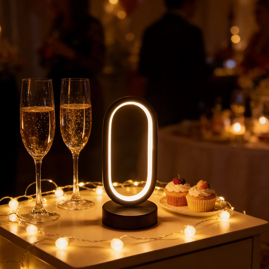 lampe à poser ovale soirée fête petite