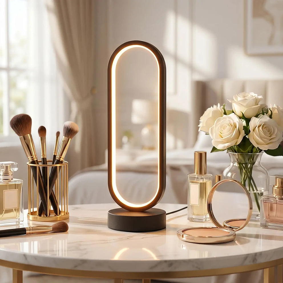 lampe à poser ovale table maquillage