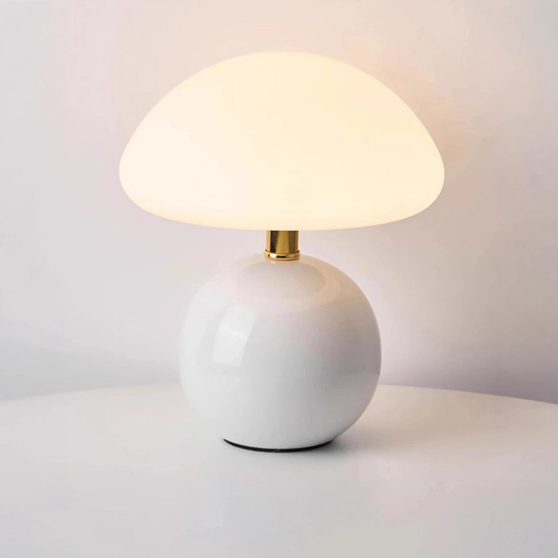 lampe champignon design blanche variante