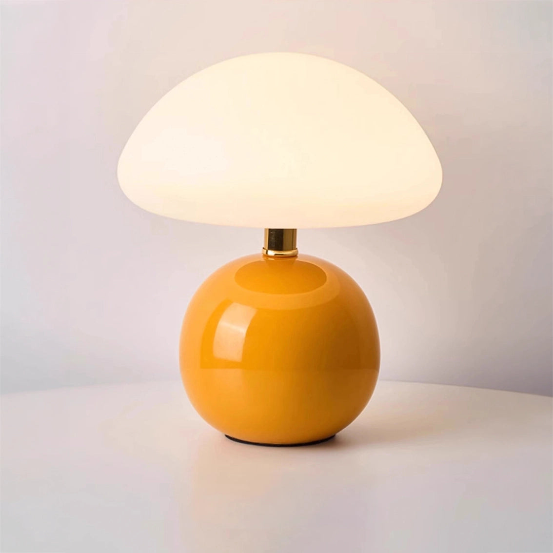 lampe champignon design orange variante
