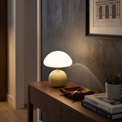 lampe champignon design verte entrée clefs