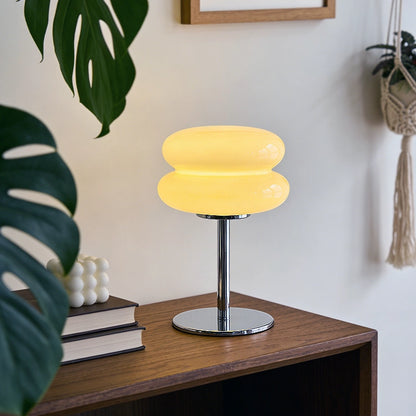 lampe de table verre vintage orange salon
