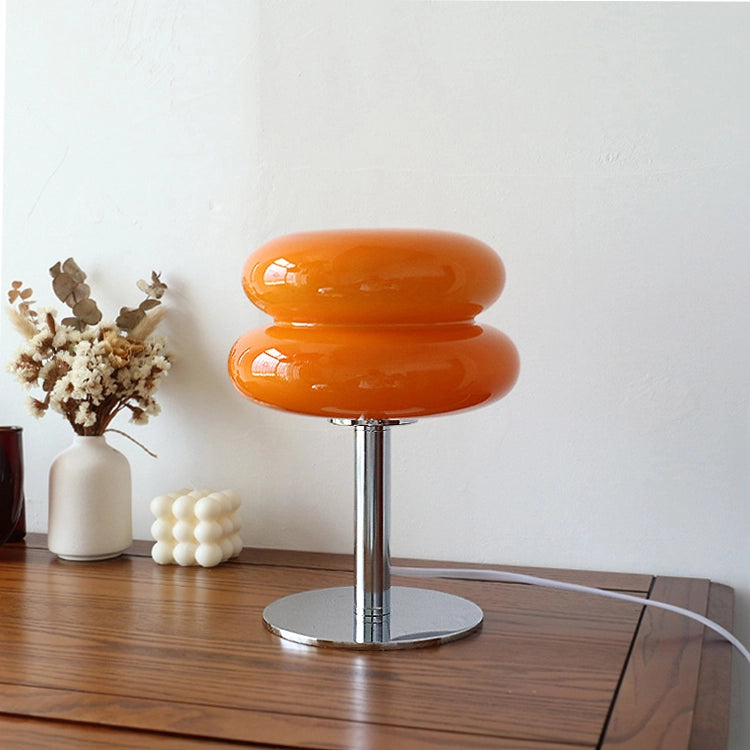 lampe de table verre vintage orange