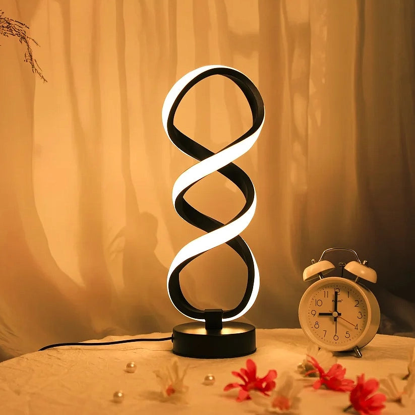 lampes a poser led infinie noire chaude