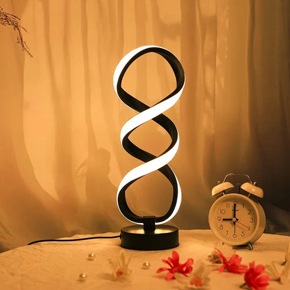 lampes a poser led infinie noire chaude