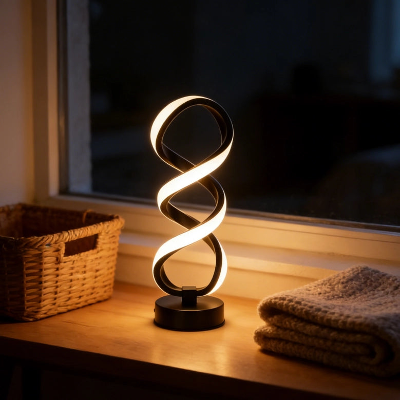 lampes a poser led infinie noire panier