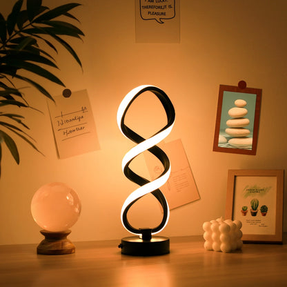 lampes a poser led infinie noire table