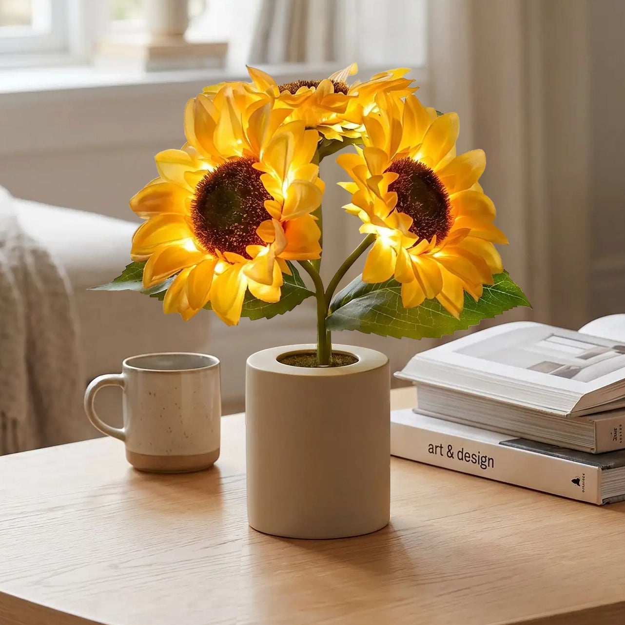 veilleuse tournesol gros plan