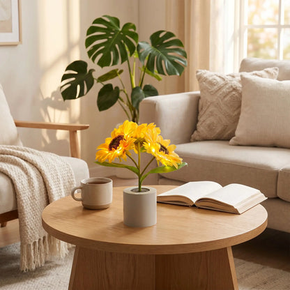 veilleuse tournesol table basse